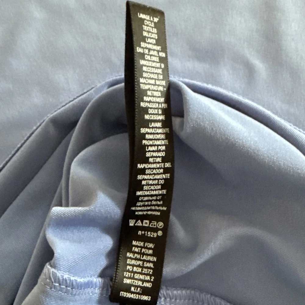 Ralph Lauren Polo Golf Toscana Logo Periwinkle‎ Sz L Men's Shirt